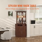 5 Tier Corner Bar Cabinet Tower Wine Liquor Storage Display Rack