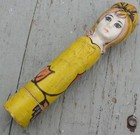 Vtg 60 s Gemma Taccogna Style Paper Mache Porcelain Doll Lipstick Holder Mexico