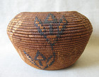 Antique Imbricated Salish Indian Basket    Northwest Coast     as Is 
