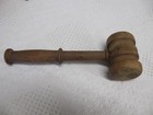 Vtg Solid Wood Judge s Gavel Mallet 9 5 