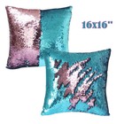 Glitter Sequins Pillow Cover Case Fur Soft Cushion Cover Throw Home Sofa Decor