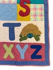 Baby Patchwork Quilt Alphabet Abc Animal Nursery Blanket Wall Hanging Vintage