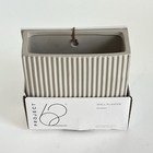 Project 62 Taupe Wall Planter Pot Ribbed Art Deco Mid Century Look 6x6 Inch