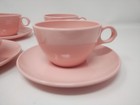 Windsor Melmac Pink Coffee Cups   Saucers Mcm Atomic Kitchen Set Of 4  Vintage