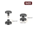 30pack Brass Chicago Screws  4x10mm Post Nail Stud Rivets For Craft Black