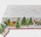 New Santa s Sleigh Christmas Tablecloth Spill Proof  60    84 