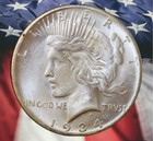 1924   1934 Peace Dollar Two Face Double Heads Silver Plated Error Coin Modern