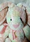 Russ Berrie Rainbow Bunny Rabbit Plush Animal Pink Green Sherbet Tye Dye 13  