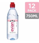 Evian Natural Spring Water  750 Ml  25 36 Fluid 25 3 Fl Oz  pack Of 12 