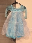 Disney Frozen Elsa Blue Long Sleeve Dress Up Costume W  Blonde Braided Wig  4