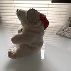 Coca-cola Polar Bear Plush Stuffed Animal White red W  Red Hat   Hang Tag