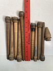 Bobbins Spools Wood Industrial Style 3 -10  Spindles Vtg Wooden Quills Lot-10 