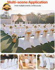 100pcs White Chair Covers Polyester Spandex Stretch Slipcovers Wedding