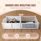 Dog Whelping Box 93 3 X 48 4 X 18 1in Dual Zone Pvc With Rails Pee Pad