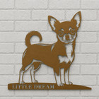 Personalized Chihuahua  Name Metal Sign  Custom Dog Owner Wall Decor Gift