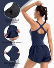 Wenlia Women Workout Romper Atlethicwith Padded Bras Sleeveless One Piece Outfit