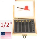 10 Pc 1 2  Lathe Indexable Carbide Insert   Turning Tooling Bit Holder Set