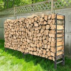 Extra Large 8ft Outdoor Firewood Rack Strong Metal Log Rack Holder Wood Stackers
