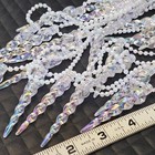 Icicle Garland Vtg Xmas 9ft Iridescent 3  New Old Stock Paul Minor Santa Factory