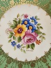 Set Of 4 Aynsley Cabinet Dinner Display Plates Raised Gold Signed Bentley Rose