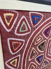 Vintage Latin American Framed Textiles Folk Art Red Colorful