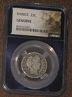 1912 Barber Silver Quarter Ngc Genuine 25c Slabbed Certified Purple Core