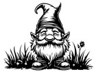 Decorative Garden Gnome With Pointed Hat Wall Art Reusable Plastic Stencil Ph   