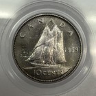 1959 Canada Queen Elizabeth Ii Pcgs Pl66 Proof-like Silver 10 Cent Coin Boat 249