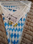 New  oktoberfest Lion Flag Bunting  Festive Blue And White Checkered Triangular
