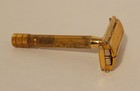Vintage Gillette Milord Gold Plated Tto Safety Razor With Original Case Usa Made
