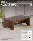 Wooden Step Stool 26in 550 Lb Heavy Duty Non Skid Walnut Fanatu Hj51 Extra Wide