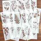 18pc Reusable Floral Stencils - Plastic Painting Templates For Wood fabric paper