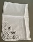 Vintage Handmade Cotton Lace Handkerchiefs White Set Of 6 Brussels