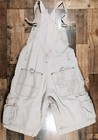 Vintage Southpole Overall Shorts Mens Medium Beige Khaki Y2k 
