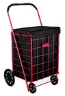 Folding Grocery Basket Cart Shopping Wheel Large Utility Laundry18 x15 x24  bag 