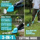 Duratech 12v 3-in1 Cordless Grass Shear Shrubbery Trimmer Electric Hedge Trimmer