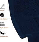 Simple Elegance 6-pack Plush Bath Towel Set  27x52 Inch  - Navy