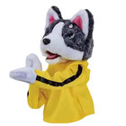Kung Fu Husky Boxing Hand Puppet Interactive Plush Toy Punch Battle Game Kids