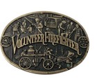 Vintage Buckle Volunteer Firefighter Rare Fireman Solid Brass