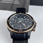 New Bulova Marine Star 98b302 Black Dial Men s Chronograph Quartz Watch 45mm