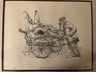 Artist Seymour Rosenthal Pencil Signed Lithograph  the Junk Vendor  8 250