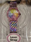 Vintage 2002 Britney Spears Wrist Watch Iridescent Sparkle Pink Strap New 
