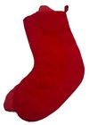 1995 3d Needlepoint Wool Tapestry Christmas Stocking  bear   Cat  Vtg Velvet