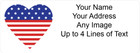 60 Personalized Return Address Labels Custom Mailing Labels Usa Heart Free Ship