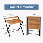 2-tier Folding Laptop Desk No Assembly Need space Saving Compact Computer Table