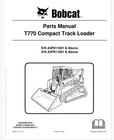 Bobcat T770 Service Manual For Skid Steer compact Track Loader And Parts Catalog
