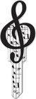 Music Key Blank For Kwikset Brand  House Or Office Locks  Lucky Line  Key Shapes