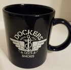 Vintage Dockers Levi s Shoes Coffee Mug Cobalt Blue 3 5  Tall X 3  Diameter Rare