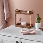 Tiered Vanity Bathroom Tray - Threshold     Rattan Countertop Storage Accessory
