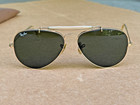 Vintage Ray Ban Aviator Sunglasses Bausch Lomb 1990s W case Paperwork Gold Color